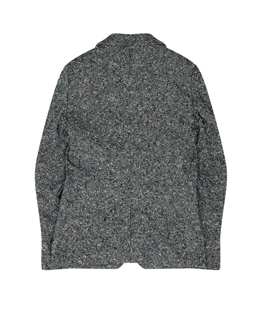 Black CDG Tweed Nep Jacket