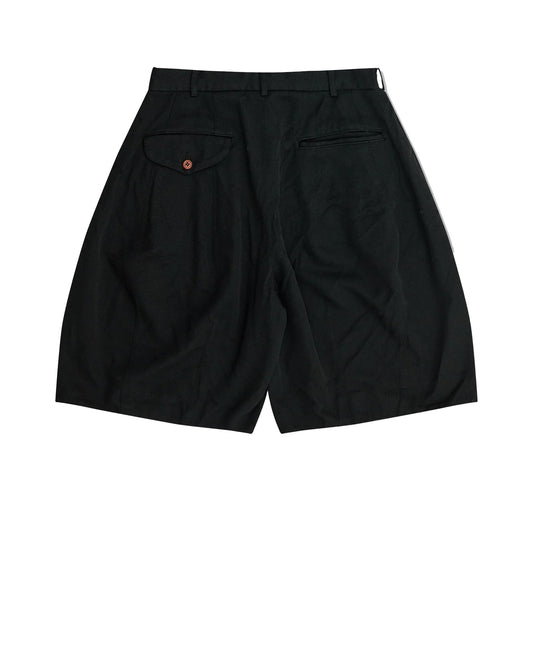 Black CDG Washed Polyester Shorts