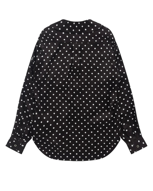 Black CDG Asymmetric Polka Dot Shirt