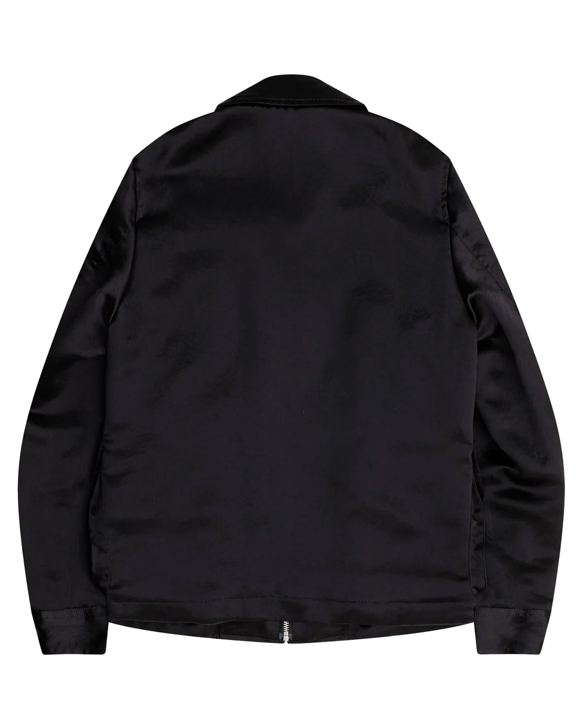 Black CDG Acetate Taffeta Frilled Lined Jacket