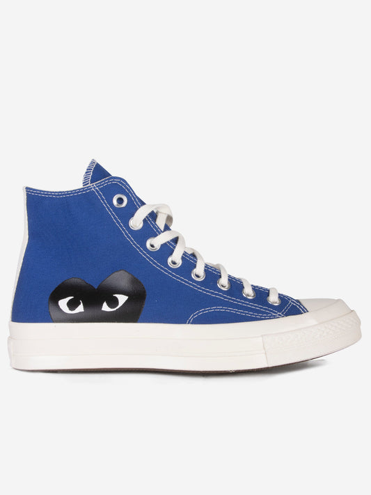 Chuck 70 HI blue with heart x CDG