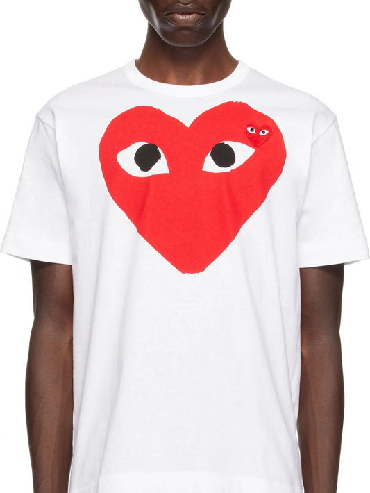 White T-shirt with big red heart