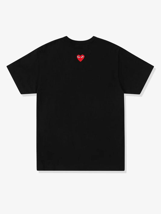 Black T-shirt with reverse heart