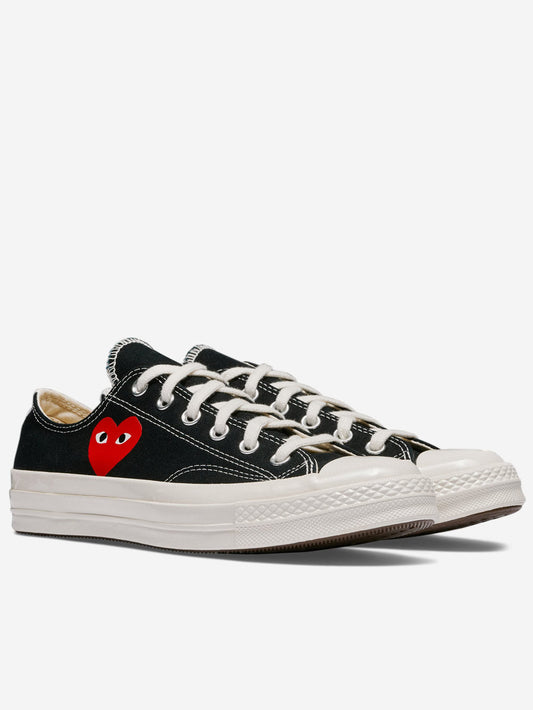 Chuck 70 OX black with heart x CDG