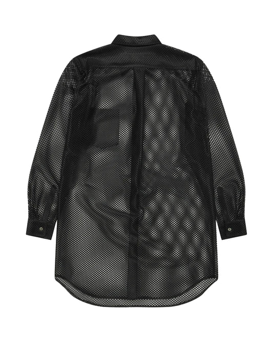 Black CDG Long Mesh Shirt