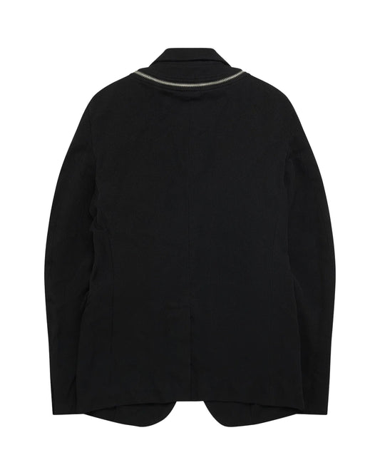 Black CDG Necklace Zip Blazer