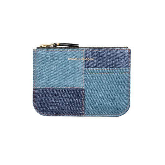 CDG Wallet Denim Pocket Serie SA8100DP Zip Pouch ¨C Blue