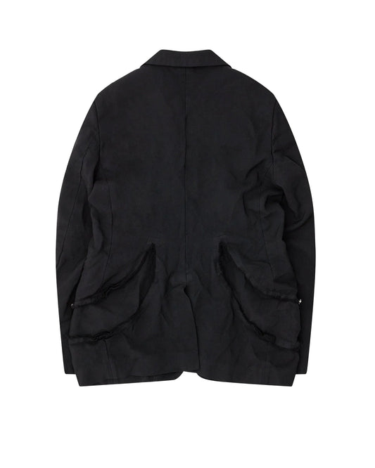 Black CDG Slashed Jacket