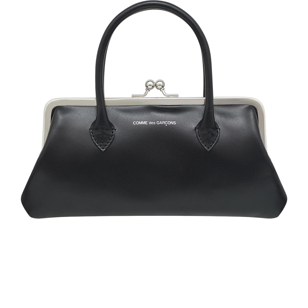 CDG Wallet Clasp Handles Line SA0303CH Kiss Clasp Wallet ¨C Black