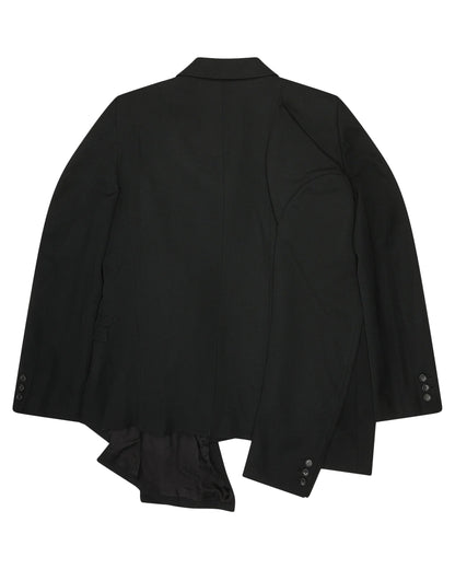 Black CDG Sleeve-Detail Jacket