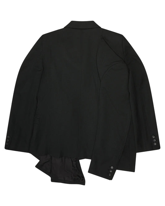Black CDG Sleeve-Detail Jacket
