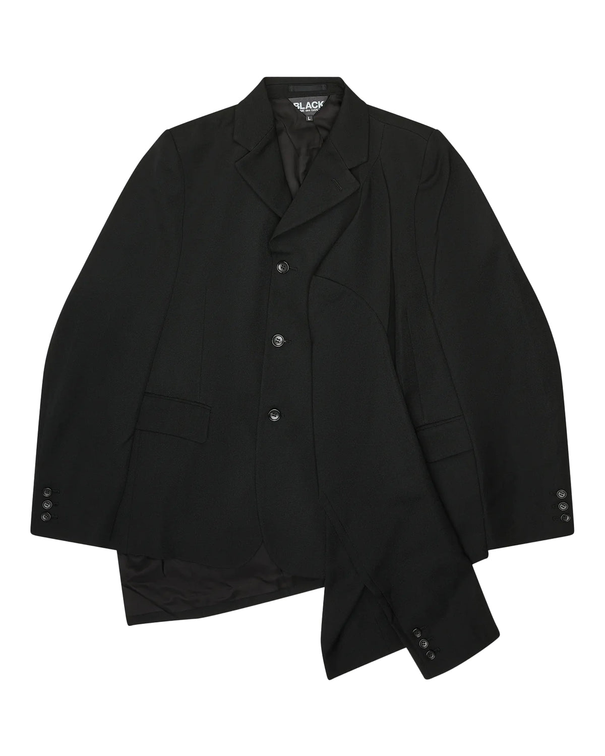 Black CDG Sleeve-Detail Jacket
