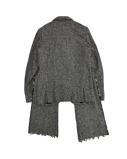 Black CDG Tweed Pocket Panel Jacket