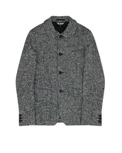Black CDG Tweed Nep Jacket