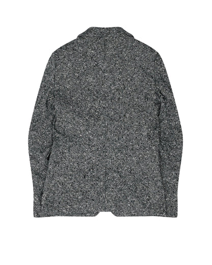 Black CDG Tweed Nep Jacket