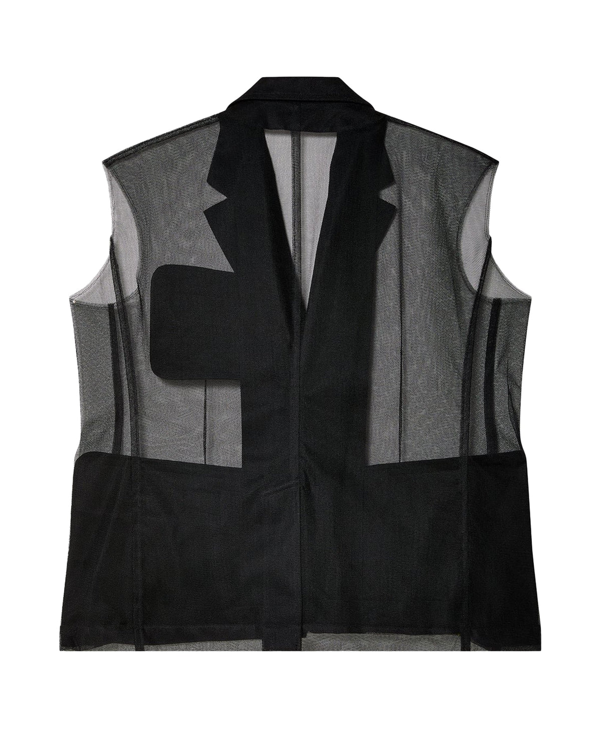 Black CDG Sheer Vest