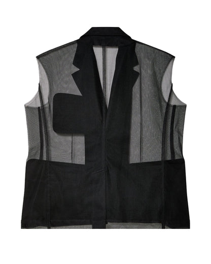 Black CDG Sheer Vest