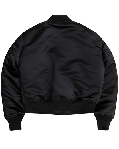 Black CDG Reversible Frilled Bomber Jacket