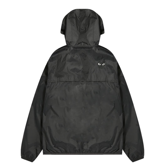 CDG PLAY K-Way Zip Jacket ¨C Black, Black Heart