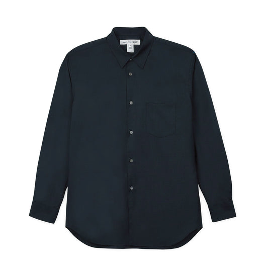 CDG SHIRT FOREVER Men's Wool Shirt ¨C Classic Fit ¨C Navy