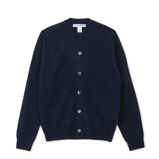 CDG SHIRT FOREVER Men's V-Neck Cardigan ¨C Navy