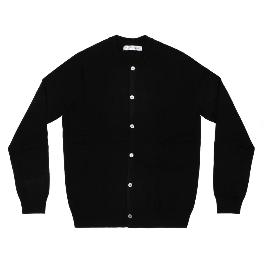 CDG SHIRT FOREVER Men's Crew Neck Cardigan ¨C Black