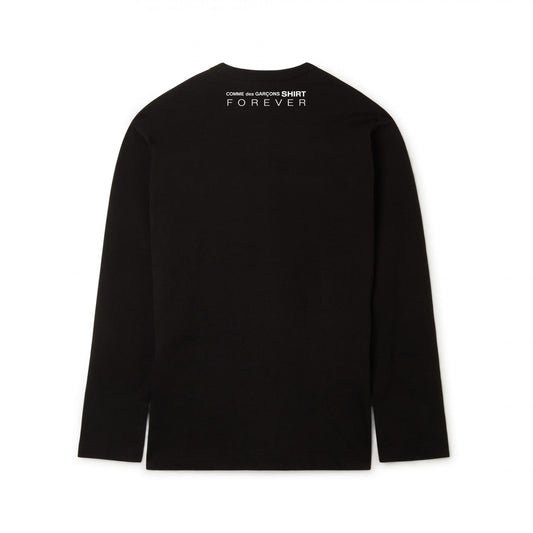 CDG SHIRT FOREVER Men's Long-Sleeve T-Shirt with Back Print ¨C Black