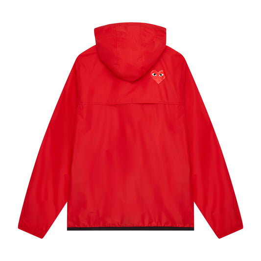 CDG PLAY K-Way Zip Jacket K-Way ¨C Red, Red Heart