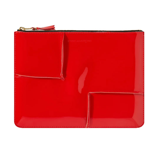 CDG Wallet Reversed Hem Line SA5100RH Zip Pouch ¨C Red