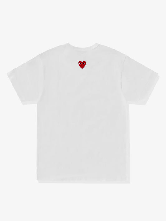 White T-shirt with reverse heart