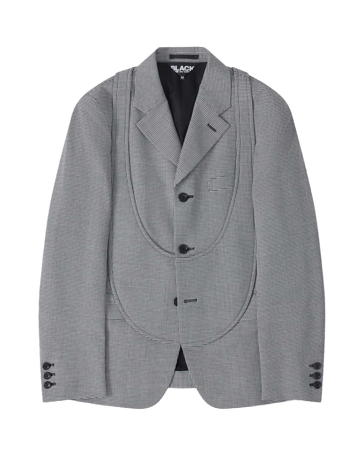 BLACK CDG Houndstooth Check Blazer ¨C Black