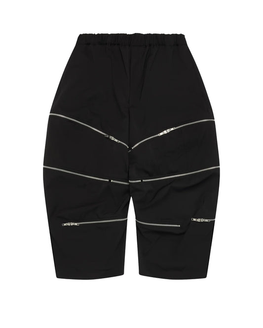 Black CDG Zip Through Pants