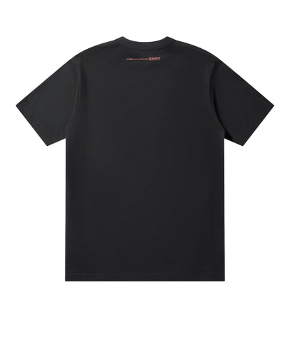 CDG SHIRT Logo T-shirt ¨C Black ¨C Red printed detail