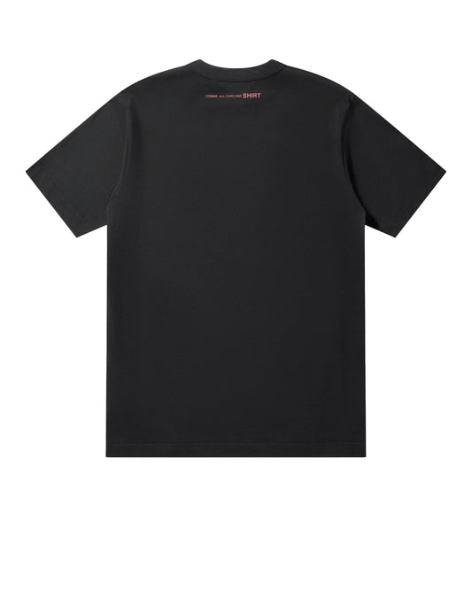CDG SHIRT Logo T-shirt ¨C Black ¨C Red printed detail
