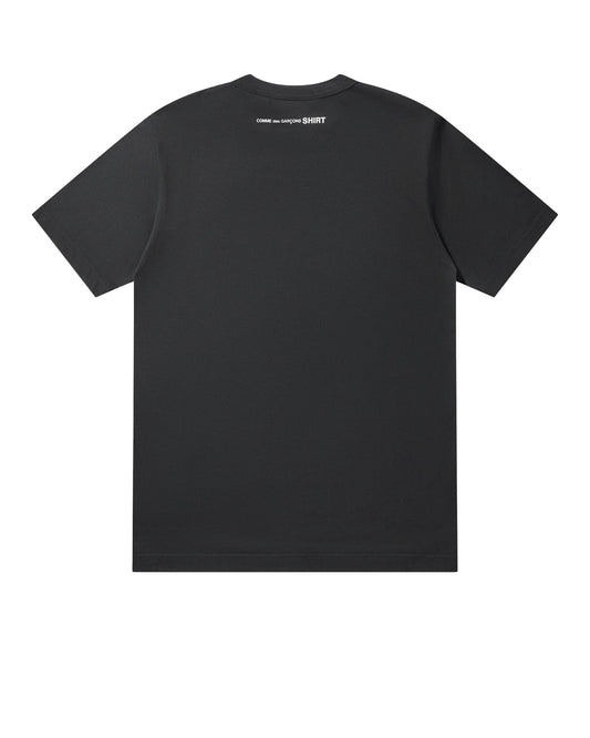 CDG SHIRT Logo T-shirt ¨C Black ¨C White printed detail