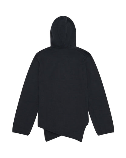 CDG SHIRT Asymmetrical Hoodie ¨C Black