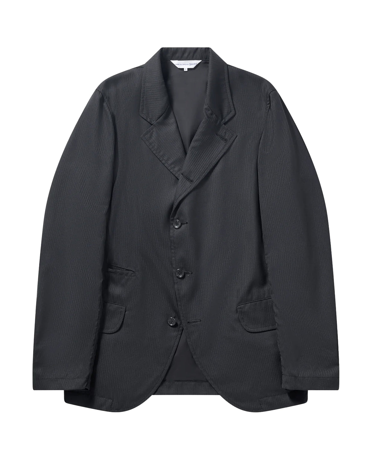 CDG SHIRT Single Breasted Dobby-Stripe Jacket ¨C Black