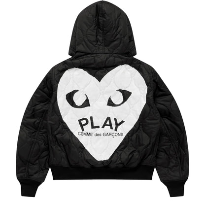 CDG PLAY Hooded Jacket ¨C Black, Black Heart
